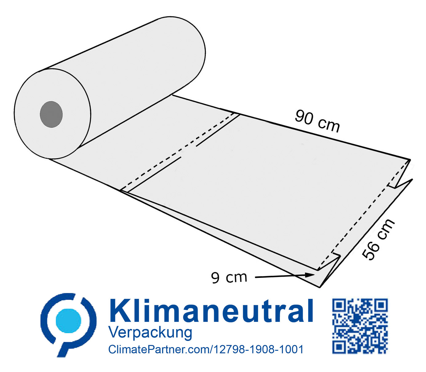 Tubular foil, perforated, LDPE 15 my, 56 x 90 cm 
