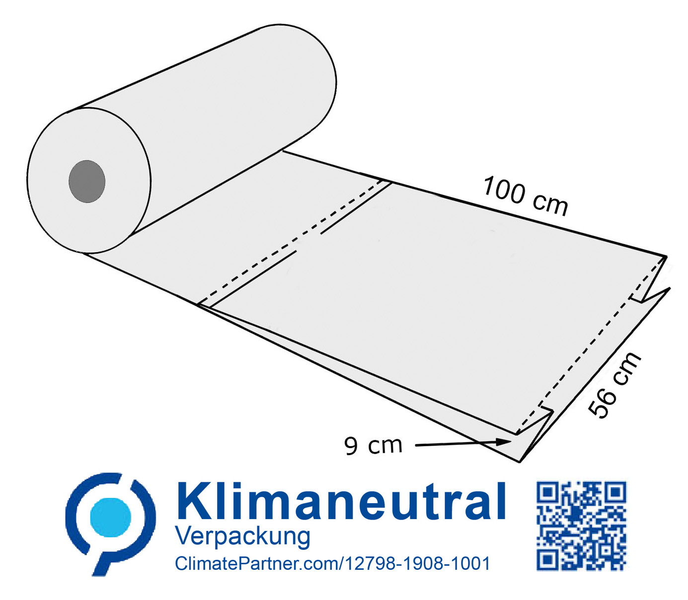 Tubular foil, perforated, LDPE 15 my, 56 x 100 cm 