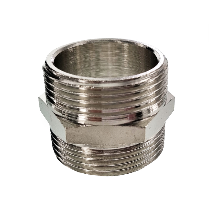 Double threaded nipple 