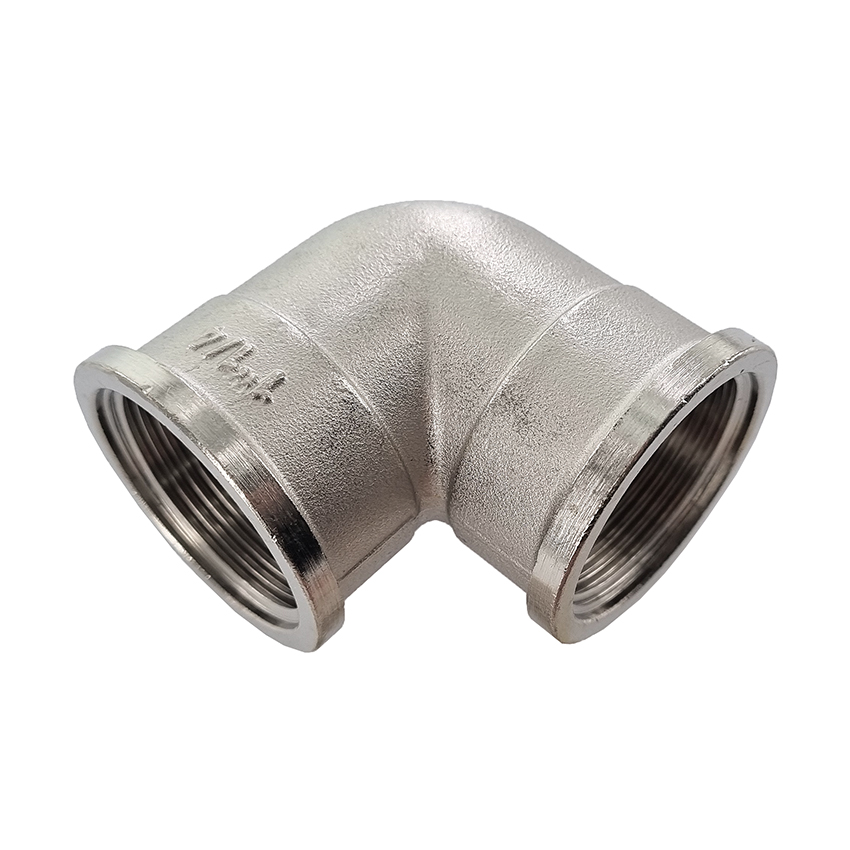 Winkelstück 90°, 1¼", Messing vernickelt, 